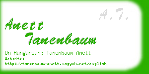 anett tanenbaum business card
